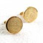 Vintage Round Goldtone Cufflinks By DESTINO PAT 2093723 & 2544893 81017