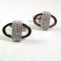 Vintage Oval Silvertone Cufflinks By SWANK 12417