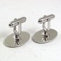 Vintage Brushed Silvertone Cufflinks By ANSON 102317