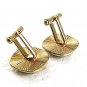Vintage 1970's Goldtone Black & Rhinestone Cufflinks 8417