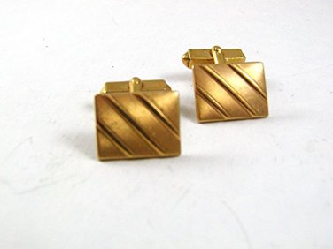 Vintage Goldtone Cufflinks By SWANK 12417e
