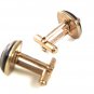 1930's - 50's Goldtone & Red Cufflinks 5117