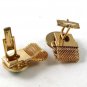 1970's Gold Tone & Blue Wrap Around Cufflinks 102616