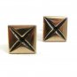 Vintage Silvertone Black X Cufflinks By SWANK 12417
