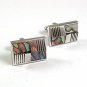 Vintage Silvertone & Abalone Cufflinks By DANDY 10 10217