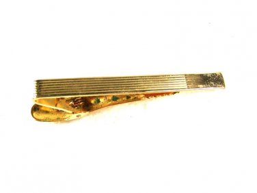 Goldtone Dressy Tie Clasp Unbranded Made In U.S.A. 32116