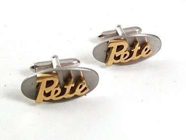 Vintage Silvertone & Goldtone PETE Cufflinks By SWANK 81517