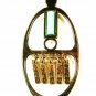 Southwest Silver Tone & Blue Dangley Pendant by AVON 111615