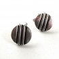 Vintage Silvertone & Black Cufflinks By SWANK 82817