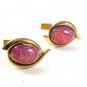 1970's Dressy Gold Tone & Opalescent Cufflinks 2117