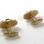 Vintage Gold Tone & Green Cufflinks 1217b