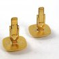 Vintage Gold Tone & Black Fraternity Cufflnks 91516