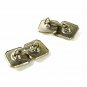 Silvertone Mother Pearl Cufflinks By HAS SMALL MARK SEE PHOTOS 42616
