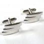 Mid Century Silvertone Cufflinks Unbranded 93015