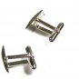 Mid Century Silvertone Cufflinks Unbranded 93015