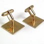 Vintage 1970's Goldtone Square Dress Cufflinks By SWANK 10417