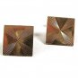 Vintage 1970's Goldtone Square Dress Cufflinks By SWANK 10417