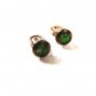 Art Deco Gold Tone & Green Cufflinks "20th Century" "The King" 11116