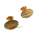 Deco Rolled Plate Stylist Silver & Gold Tone Cufflinks Unbranded 51916