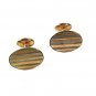 Deco Rolled Plate Stylist Silver & Gold Tone Cufflinks Unbranded 51916