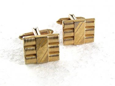 Vintage Goldtone Cufflinks By HADLEY MADE IN USA 81017