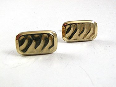 Vintage Goldtone Cufflinks By HICKOK USA 12417