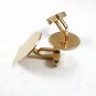 Vintage Round Goldtone Cufflinks By SWANK 12417