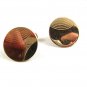 Vintage Round Goldtone Cufflinks By SWANK 12417