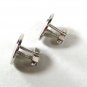Vintage Silver Tone & Black Cufflinks By ANSON PAT PEND 51916