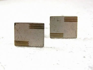 1950's - 1960's Silvertone & Goldtone Cufflinks By SWANK 31516