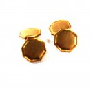 Art Deco Gold Tone Cufflinks by KREMENTZ PLATE 11316