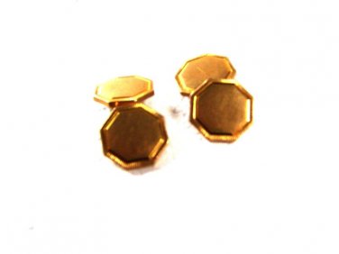 Art Deco Gold Tone Cufflinks by KREMENTZ PLATE 11316