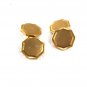 Art Deco Gold Tone Cufflinks by KREMENTZ PLATE 11316