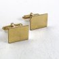 1960's Classy Gold Tone Monogrammable Cufflinks By SWANK 12617