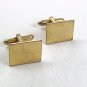 1960's Classy Gold Tone Monogrammable Cufflinks By SWANK 12617