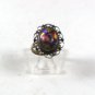 Guad. Mexico Sterling Silver Faux Fire Opal Ring Sz 5 1/2 By ARG 53116