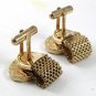 1970'S Goldtone & Tiger Eye Wrap Around Cufflinks 4317