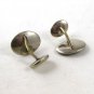 Vintage Silver Tone Black & Mother of Pearl Cufflinks 92916