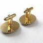 Vintage Gold Tone & Red Agate Cufflinks 1217