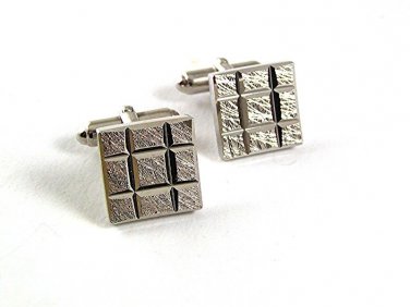 Vintage Silvertone Steel Cut Cufflnks By ANSON 91817