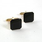 Goldtone & Black Dress Cufflinks By SWANK 5317