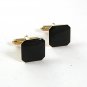 Goldtone & Black Dress Cufflinks By SWANK 5317