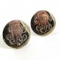 Vintage Initials / Letters Silvertone Cufflinks 91317