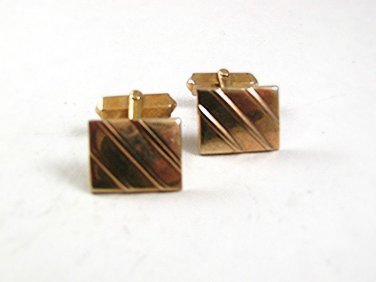 Vintage Goldtone Cufflinks By SWANK 12417