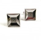 Vintage Silvertone Cufflinks By HICKOK USA 12417