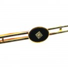 Gold Tone & Black Tie Clasp by ANSON 1216