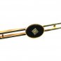 Gold Tone & Black Tie Clasp by ANSON 1216
