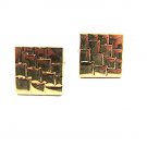 Vintage Square Goldtone Cufflinks By SWANK 12417