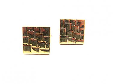 Vintage Square Goldtone Cufflinks By SWANK 12417