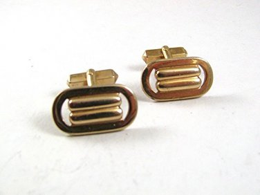 Vintage Goldtone Cufflinks By SWANK 12417z